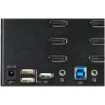 Picture of Startech.Com 2 Port Quad Monitor Displayport Kvm Switch - 4K 60Hz Uhd Hdr - Desktop 4K Dp 1.2 Kvm with 2 Port Usb 3.0 Hub (5Gbps) & 4x Usb 2.0 Hid Ports, Audio - Hotkey Switching - Taa - Sv231qdpu34k