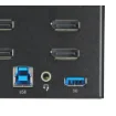 Picture of Startech.Com 2 Port Quad Monitor Displayport Kvm Switch - 4K 60Hz Uhd Hdr - Desktop 4K Dp 1.2 Kvm with 2 Port Usb 3.0 Hub (5Gbps) & 4x Usb 2.0 Hid Ports, Audio - Hotkey Switching - Taa - Sv231qdpu34k