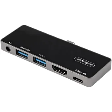 Picture of Startech.Com Usb C Multiport Adapter - Usb-C To 4K 60Hz Hdmi 2.0, 100W Power Delivery Pass-Through Charging, 3-Port Usb 3.0 Hub, Audio - Usb-C Mini Dock - Portable Usb Type-C Travel Dock - DKT30ICHPD