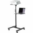 Picture of Startech.Com Mobile Projector and Laptop Stand/Cart - Heavy Duty Portable Projector Stand (2 Shelves, Hold 22lb/10kg Each) - Height Adjustable Rolling Presentation Cart W/Lockable Wheels - Adjprojcart