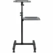 Picture of Startech.Com Mobile Projector and Laptop Stand/Cart - Heavy Duty Portable Projector Stand (2 Shelves, Hold 22lb/10kg Each) - Height Adjustable Rolling Presentation Cart W/Lockable Wheels - Adjprojcart