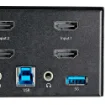 Picture of Startech.Com 2 Port Dual Monitor Hdmi Kvm Switch - 4K 60Hz Ultra Hd Hdr - Desktop 4K Hdmi 2.0 Kvm Switch with 2 Port Usb 3.0 Hub (5Gbps) & 4x Usb 2.0 Hid, Audio - Hotkey Switching - Taa - Sv231dhu34k6
