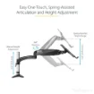 Picture of Startech.Com Desk Mount Laptop Arm - Full Motion Articulating Arm for Laptop or Single 34" Monitor - Vesa Mount Laptop Tray Bracket - Ergonomic Adjustable Notebook Stand - Desk-Clamp - ARMUNONB1