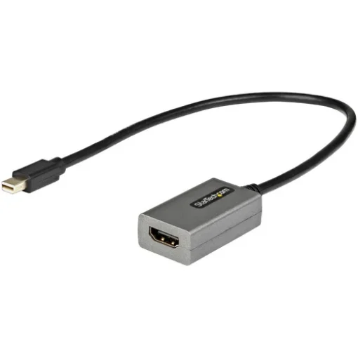 Picture of Startech.Com Mini Displayport To Hdmi Adapter - Mdp To Hdmi Adapter Dongle - 1080p - Mini Displayport 1.2 To Hdmi Monitor/Display - Mini Dp To Hdmi Video Converter - 12" Long Attached Cable - Upgraded Version of MDP2HDMI - MDP2HDEC