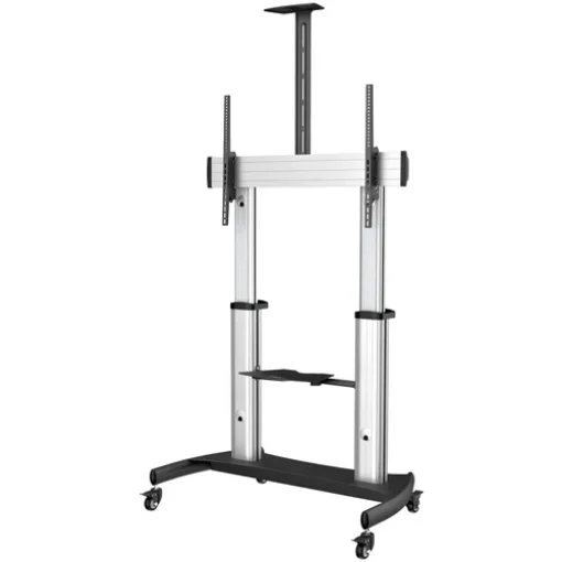 Picture of Startech.Com Mobile Tv Stand - Heavy Duty Tv Cart for 60-100" Display (100kg/220lb) - Height Adjustable Rolling Flat Screen Floor Standing on Wheels - Universal Television Mount W/Shelves - STNDMTV100