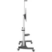Picture of Startech.Com Mobile Tv Stand - Heavy Duty Tv Cart for 60-100" Display (100kg/220lb) - Height Adjustable Rolling Flat Screen Floor Standing on Wheels - Universal Television Mount W/Shelves - STNDMTV100