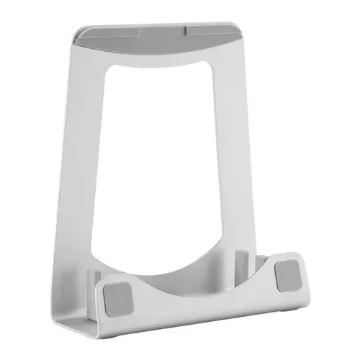 Picture of Startech.Com Laptop Stand - 2-In-1 Laptop Riser Stand or Vertical Stand - Ideal for Ultrabooks & Macbook Pro/Air - Ergonomic Angled Notebook Holder for Office Desk - Silver, Aluminum - Ltstnd2in1