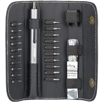 Picture of Startech.Com 20-Bit Electric Precision Screwdriver Set - Portable/Mini Battery Powered Bit Driver Kit for Electronic, Laptop, Computer, Tablet & Phone Repairs - Magnetic - Cordless - CTK20PCEDRIVE