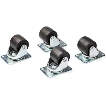 Picture of Startech.Com Heavy Duty Casters for Server Racks/Cabinets - Set of 4 Universal M6 2-Inch Caster Kit - Replacement Swivel Caster Wheels (45X75mm Pattern) for 4 Post Racks - Steel/Plastic - RKCASTER2