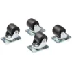 Picture of Startech.Com Heavy Duty Casters for Server Racks/Cabinets - Set of 4 Universal M6 2-Inch Caster Kit - Replacement Swivel Caster Wheels (45X75mm Pattern) for 4 Post Racks - Steel/Plastic - RKCASTER2