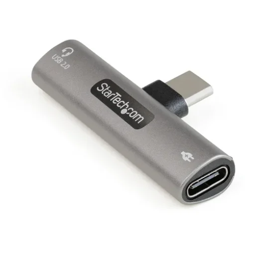Picture of Startech.Com Usb C Audio & Charge Adapter - Usb-C Audio Adapter W/ Usb-C Audio Headphone/Headset Port and 60W Usb Type-C Power Delivery Pass-Through Charger - for Usb-C Phone/Tablet/Laptop - CDP2CAPDM