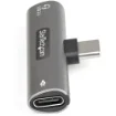 Picture of Startech.Com Usb C Audio & Charge Adapter - Usb-C Audio Adapter W/ Usb-C Audio Headphone/Headset Port and 60W Usb Type-C Power Delivery Pass-Through Charger - for Usb-C Phone/Tablet/Laptop - CDP2CAPDM