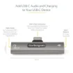 Picture of Startech.Com Usb C Audio & Charge Adapter - Usb-C Audio Adapter W/ Usb-C Audio Headphone/Headset Port and 60W Usb Type-C Power Delivery Pass-Through Charger - for Usb-C Phone/Tablet/Laptop - CDP2CAPDM