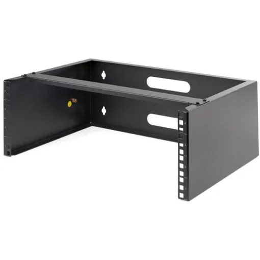 Picture of Startech.Com 4U Wall Mount Network Rack - 14 Inch Deep (Low Profile) - 19" Patch Panel Bracket for Shallow Server and It Equipment, Network Switches - 44lbs/20kg Weight Capacity, Black - WALLMOUNT4