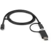 Picture of Startech.Com 3ft (1m) Usb-C Cable with Usb-A Adapter Dongle - Hybrid 2-In-1 Usb C Cable W/ Usb-A - Usb-C To Usb-C (10Gbps/100W Pd), Usb-A To Usb-C (5Gbps) - Ideal for Hybrid Docking Station - Usbccadp