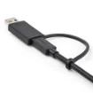 Picture of Startech.Com 3ft (1m) Usb-C Cable with Usb-A Adapter Dongle - Hybrid 2-In-1 Usb C Cable W/ Usb-A - Usb-C To Usb-C (10Gbps/100W Pd), Usb-A To Usb-C (5Gbps) - Ideal for Hybrid Docking Station - Usbccadp