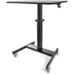 Picture of Startech.Com Mobile Standing Desk - Portable Sit Stand Ergonomic Height Adjustable Cart on Wheels - Rolling Computer/Laptop Workstation Table with Locking One-Touch Lift for Teacher/Student - STSCART2