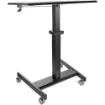 Picture of Startech.Com Mobile Standing Desk - Portable Sit Stand Ergonomic Height Adjustable Cart on Wheels - Rolling Computer/Laptop Workstation Table with Locking One-Touch Lift for Teacher/Student - STSCART2