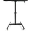 Picture of Startech.Com Mobile Standing Desk - Portable Sit Stand Ergonomic Height Adjustable Cart on Wheels - Rolling Computer/Laptop Workstation Table with Locking One-Touch Lift for Teacher/Student - STSCART2