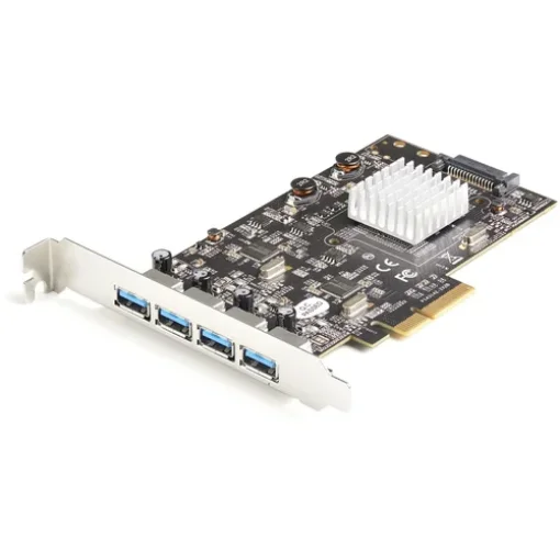 Picture of Startech.Com 4-Port Usb Pcie Card - 10Gbps Usb 3.1/3.2 Gen 2 Type-A Pci Express Expansion Card with 2 Controllers - 4x Usb-A - Usb Pcie Add-On Adapter Card - Windows/Mac/Linux - Pexusb314a2v2