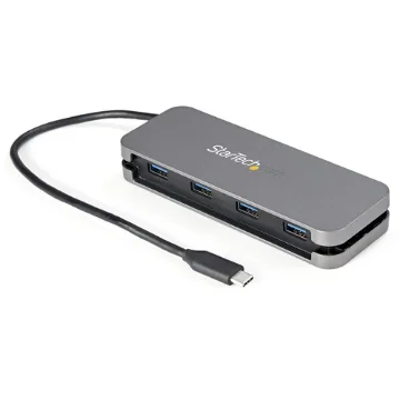 Picture of Startech.Com ~4 Port Usb C Hub - 4x Usb-A - Usb 3.0 Type-C Hub - Usb 3.2 Gen 1 (5Gbps) - Bus Powered Portable Usb-C To Usb-A Adapter Laptop Hub - 11.2" (28.5cm) Cable W/ Cable Management - Hb30cm4ab