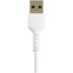 Picture of Startech.Com 12inch (30cm) Durable White Usb-A To Lightning Cable - Heavy Duty Rugged Aramid Fiber Usb Type a To Lightning Charger/Sync Power Cord - Apple Mfi Certified Ipad/Iphone 12 - RUSBLTMM30CMW