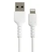 Picture of Startech.Com 12inch (30cm) Durable White Usb-A To Lightning Cable - Heavy Duty Rugged Aramid Fiber Usb Type a To Lightning Charger/Sync Power Cord - Apple Mfi Certified Ipad/Iphone 12 - RUSBLTMM30CMW