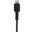 Picture of Startech.Com 12inch (30cm) Durable Black Usb-A To Lightning Cable - Heavy Duty Rugged Aramid Fiber Usb Type a To Lightning Charger/Sync Power Cord - Apple Mfi Certified Ipad/Iphone 12 - RUSBLTMM30CMB
