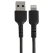 Picture of Startech.Com 12inch (30cm) Durable Black Usb-A To Lightning Cable - Heavy Duty Rugged Aramid Fiber Usb Type a To Lightning Charger/Sync Power Cord - Apple Mfi Certified Ipad/Iphone 12 - RUSBLTMM30CMB