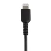 Picture of Startech.Com 6 Inch (15cm) Durable Black Usb-A To Lightning Cable - Heavy Duty Rugged Aramid Fiber Usb Type a To Lightning Charger/Sync Power Cord - Apple Mfi Certified Ipad/Iphone 12 - RUSBLTMM15CMB