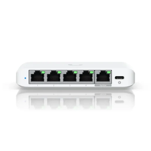 Picture of Ubiquiti Unifi Flex Mini 2.5G Managed 2.5G Ethernet (100/1000/2500) Power Over Ethernet (Poe) Desktop White - USW-FLEX-2.5G-5