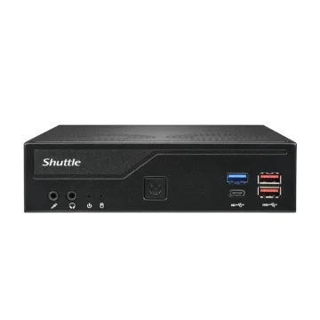 Picture of Shuttle Slim Pc DH770 , S1700, 2x Hdmi, 2x Dp , 2x 2.5G Lan, 2x Com, 8x Usb, 1x 2.5", 2x M.2, 24/7 Permanent Operation, Incl. Vesa - DH770
