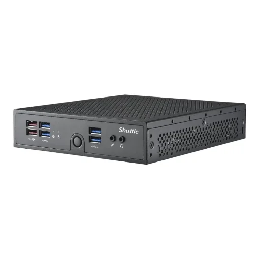Picture of Shuttle Xpc Slim Barebone DS50U, Intel Celeron 7305, 2x Lan (1x 2.5Gbit ,1x 1Gbit), 1xCOM,1xHDMI,1xDP, 1x Vga, Fanless, 24/7 Permanent Operation - DS50U