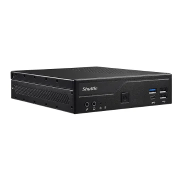 Picture of Shuttle Slim Pc DH610 , S1700, 1x Hdmi, 2x Dp , 1x 2.5", 2x M.2, 2x Lan (Intel 1G + 2.5G), 2x Com, 24/7 Permanent Operation, Incl. Vesa - DH610