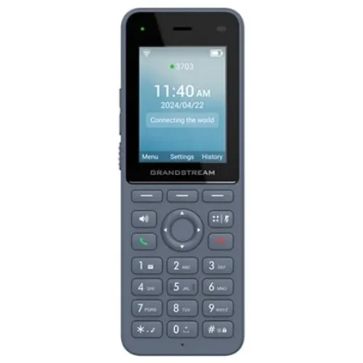 Picture of Grandstream - Cordless Wi-Fi Ip Phone with Integrated Dual-Band Wi-Fi 6 802.11A/B/G/N/AC/AX  and 12-Hour Talk Time - WP826
