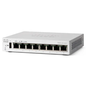 Picture of Cisco - Catalyst 1200 8-Port Ge, Desktop, Ext Ps, Poe Input - C1200-8T-D