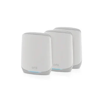 Picture of Netgear Orbi RBK763S Tri-Band (2.4 Ghz / 5 Ghz / 5 Ghz) Wi-Fi 6 (802.11ax) White 7 Internal - RBK763S-100EUS