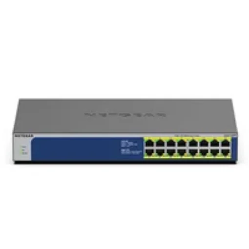 Picture of Netgear GS516PP Unmanaged Gigabit Ethernet (10/100/1000) Power Over Ethernet (Poe) Blue, Grey - GS516PP-100EUS