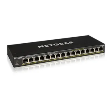 Picture of Netgear GS316PP Unmanaged Gigabit Ethernet (10/100/1000) Power Over Ethernet (Poe) Black - GS316PP-100EUS