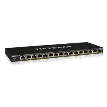 Picture of Netgear GS316P Unmanaged Gigabit Ethernet (10/100/1000) Power Over Ethernet (Poe) Black - GS316P-100EUS