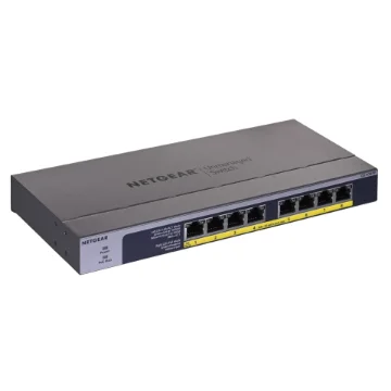 Picture of Netgear GS108PP Unmanaged Gigabit Ethernet (10/100/1000) Power Over Ethernet (Poe) Black - GS108PP-100EUS