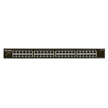 Picture of Netgear GS348 Unmanaged Gigabit Ethernet (10/100/1000) 1U Black - GS348-100EUS