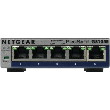 Picture of Netgear GS105E-200PES Network Switch Managed L2/L3 Gigabit Ethernet (10/100/1000) Grey - GS105E-200PES