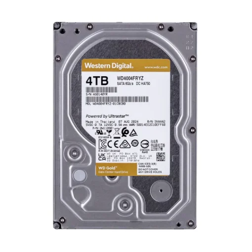 Picture of Western Digital Gold WD4004FRYZ Internal Hard Drive 4 Tb 7200 Rpm 128 Mb 3.5" Serial Ata Iii - WD4004FRYZ