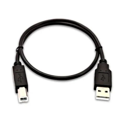 Picture of V7 Black Usb Cable Usb 2.0 a Male To Usb 2.0 B Male 0.5m 1.6ft - V7USB2AB-50C-1E