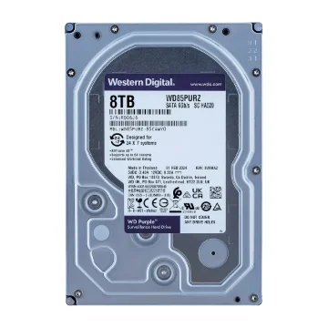 Picture of Western Digital Blue Purple Internal Hard Drive 8 Tb 5400 Rpm 256 Mb 3.5" Serial Ata Iii - WD85PURZ