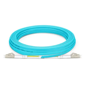 Picture of Fs - 5M (16FT) Lc Upc To Lc Upc Duplex OM3 Multimode Pvc (Ofnr) 2.0MM Fiber Optic Patch Cable - Y41727