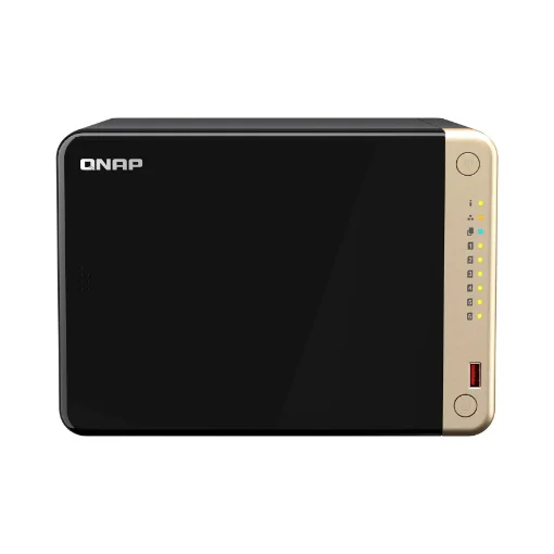 Picture of Qnap Ts-664 Nas Tower Intel® Celeron® N5095 8 Gb DDR4 0 Tb Qnap Qts Black, Bronze - TS-664-8G