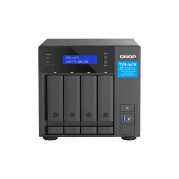 Picture of Qnap TVS-H474 Nas Tower Intel® Pentium® G7400 8 Gb DDR4 0 Tb Quts Hero Black - TVS-H474-PT-8G