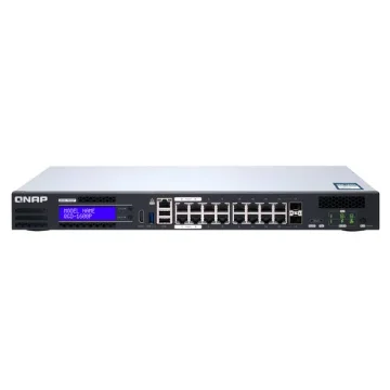 Picture of Qnap QGD-1600P Managed Gigabit Ethernet (10/100/1000) Power Over Ethernet (Poe) 1U Black, Grey - QGD-1600P-4G